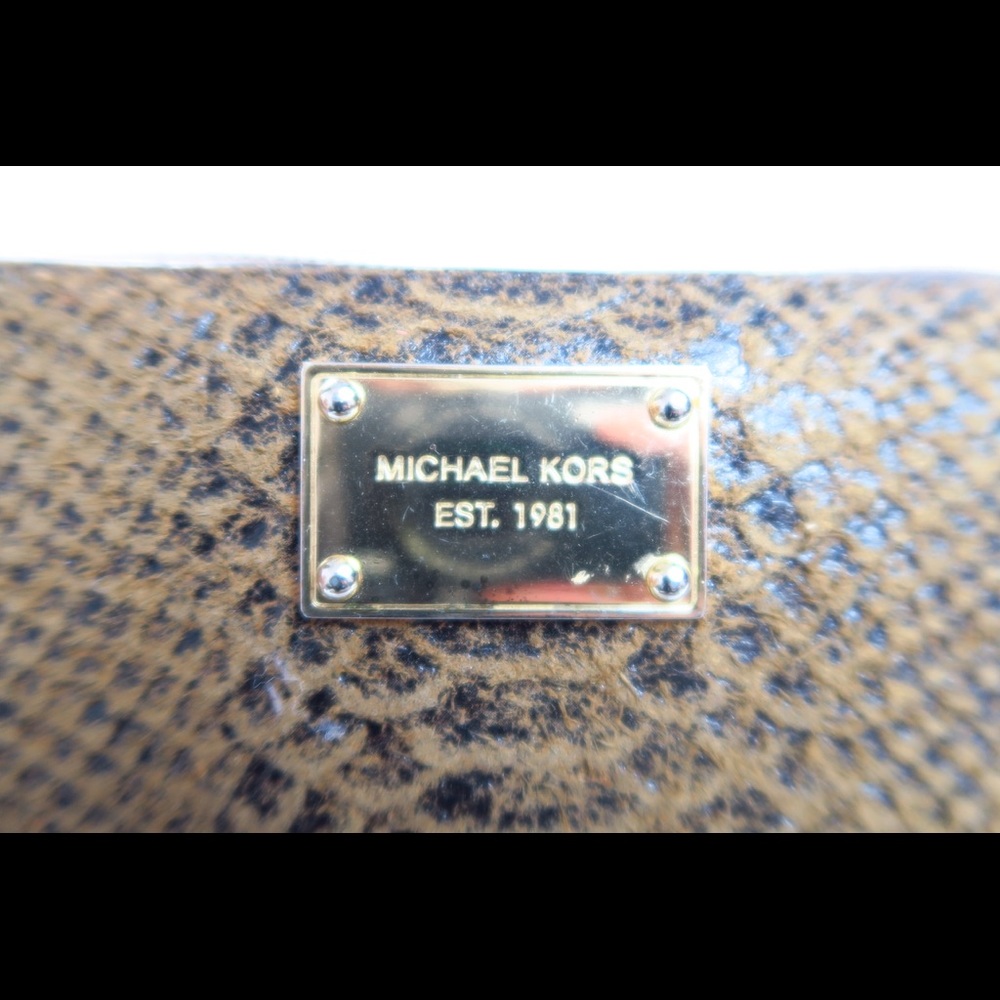 Michael Kors Continental Wallet - Python / Brown - image 7